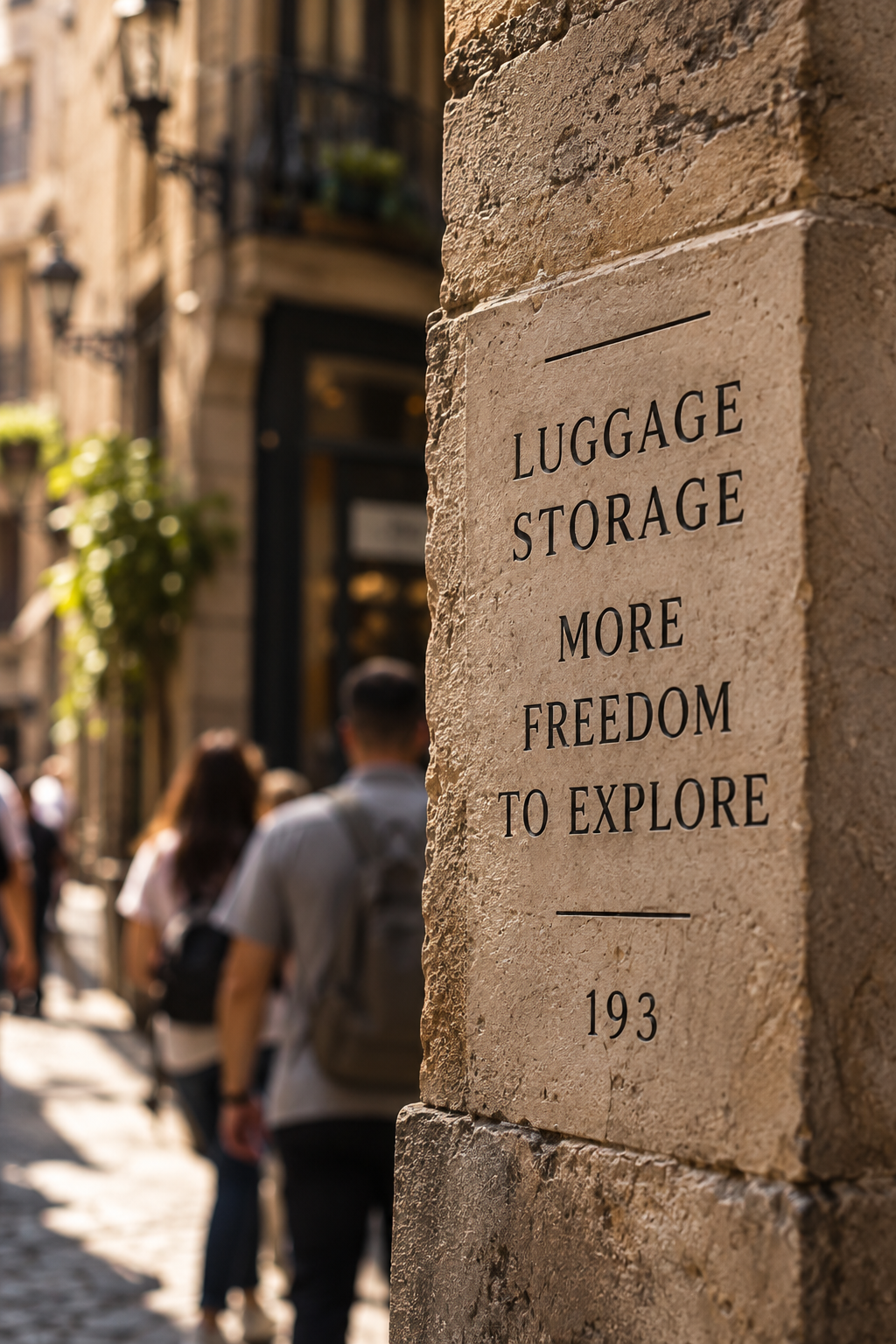 Luggage Storage 193 stone plaque in the heart of Naples